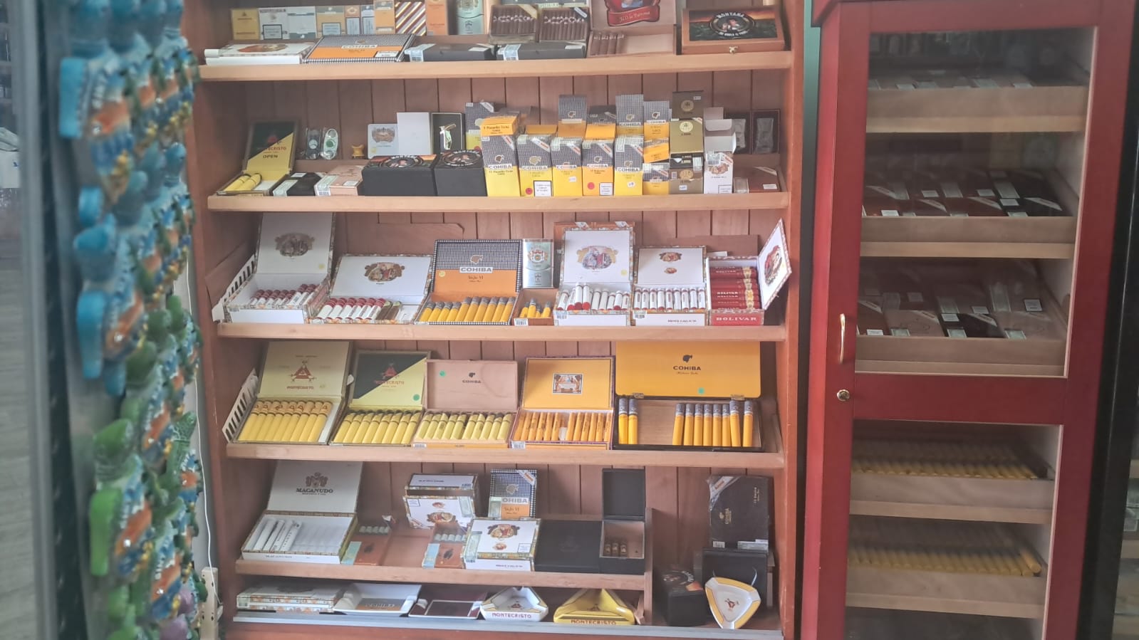 Cuban cigars displayed at Cigar House
